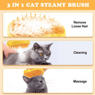 HappinessPaws 3-in-1 Cat Steamy Brush – Massage, Cleaning, and Loose Hair Removal for Cats