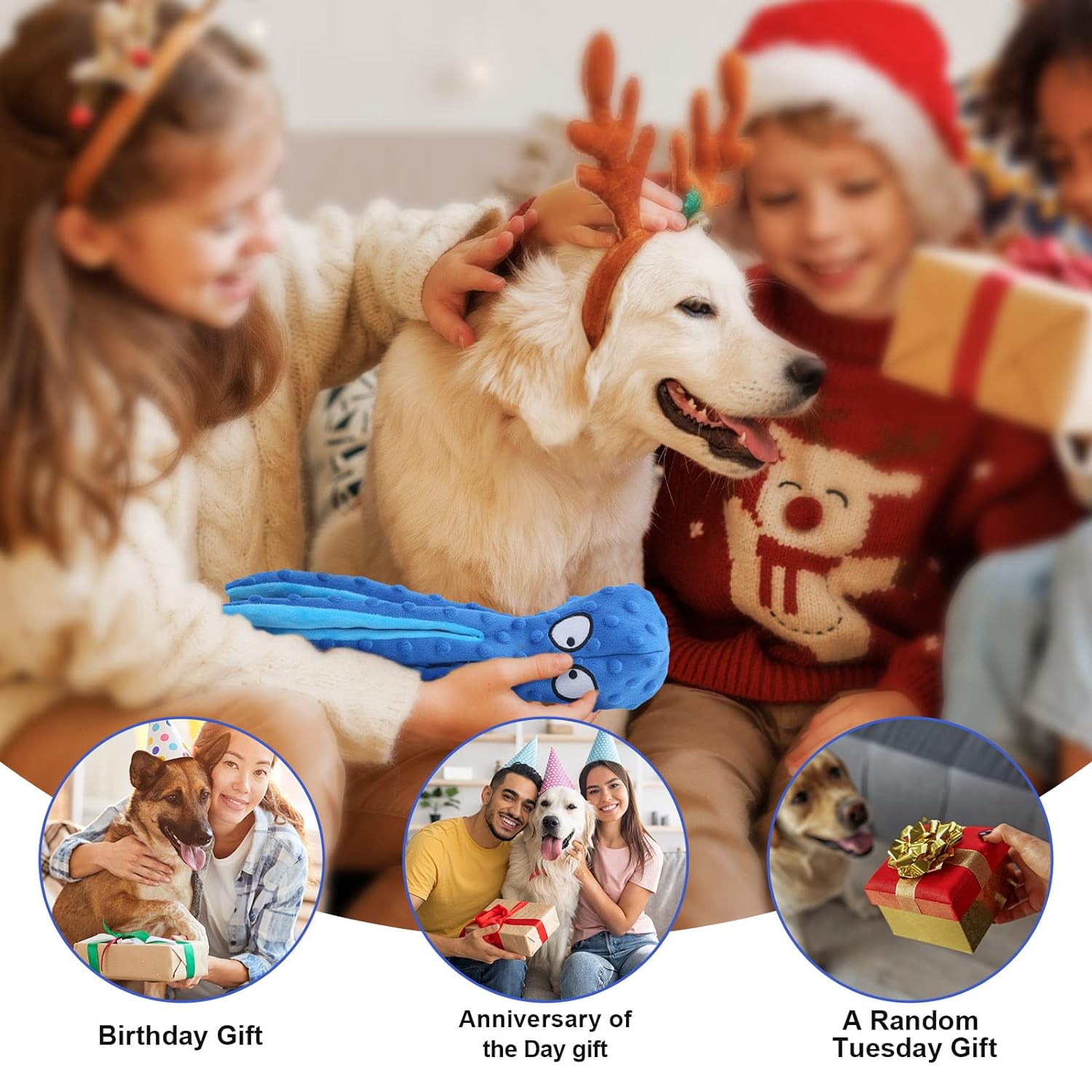 HappinessPaws™ Octopus Indestructible & Squeaky toy: A must-have for energetic pets.