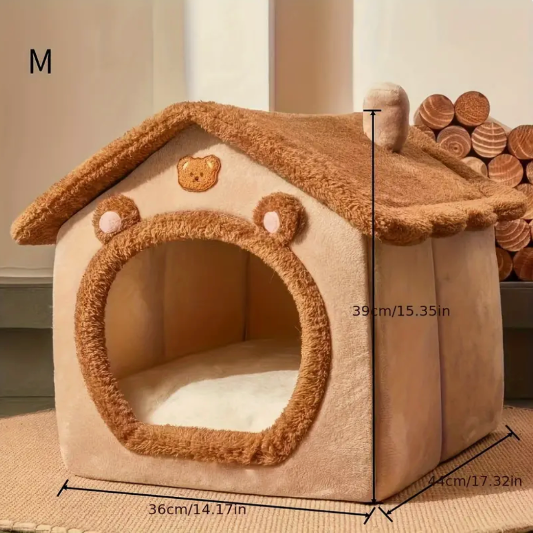 Cat House by HappinessPaws™ - Medium-sized option with dimensions (39cm x 44cm) for cozy comfort.