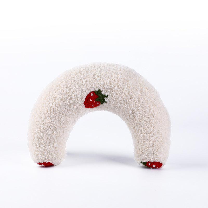 White Cat Calming Pillow HappinessPaws™ - Pure Comfort for Your Feline Companion