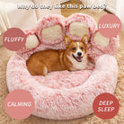 Cozy Paw-Shaped Calming Pet Bed HappinessPaws™