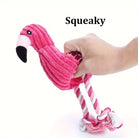 The Flamingo Squeaky Plush by HappinessPaws™: Encourage playful behavior and exercise in your pet.