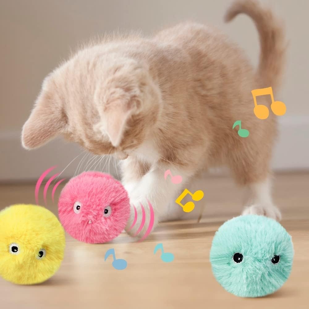 The colorful and vibrant feathers of the Feline Fun Frenzy Ball by HappinessPaws™, attracting cats' attention and curiosit