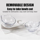 Elevated Cat Double Bowl by HappinessPaws™: promoting healthy eating posture and digestion for your beloved feline