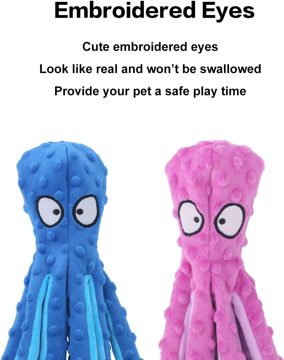 Squeaky and durable Octopus toy by HappinessPaws™: Great for interactive fetch games.