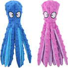 The Octopus Indestructible & Squeaky dog toy by HappinessPaws™ in vibrant Blue and Pink colors, offering durable fun for your pet.