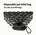 Disposable pet toilet bag : 300 dog poop bags