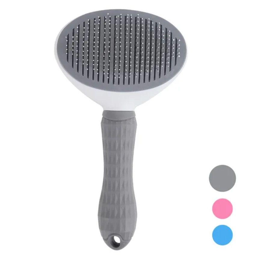 Grey Cat Self-Cleaning Brush HappinessPaws™ 