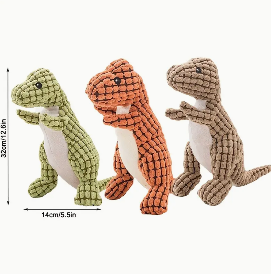 Indestructible Dino Dog Toys Size