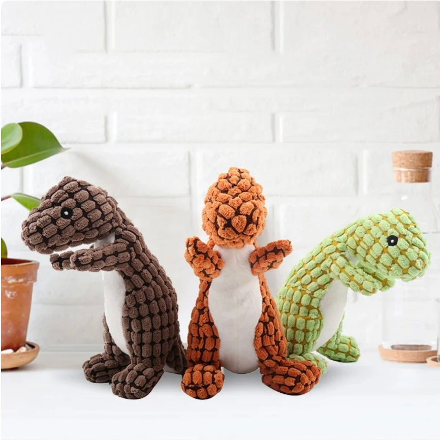 Indestructible Dino Toys for Dogs: Promote healthy chewing habits and stimulate your pet's senses.