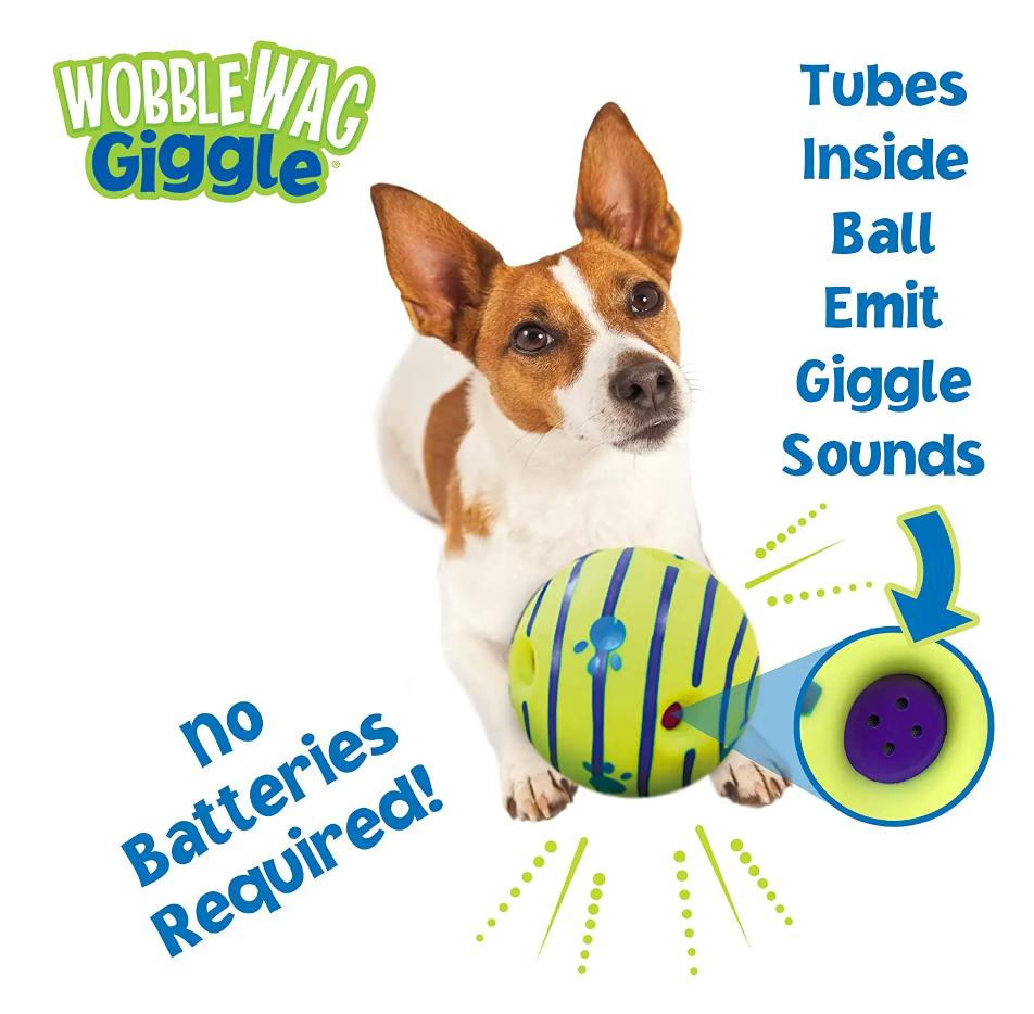 The HappinessPaws™ Glow Ball, a safe and non-toxic toy that encourages physical activity and mental stimulation for dogs.