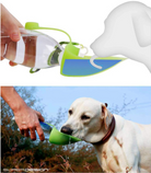 A must-have accessory for outdoor adventures: the Travel Water Bottle for Dogs by HappinessPaws™, ensuring your pet stays hydrated during hikes and walks.