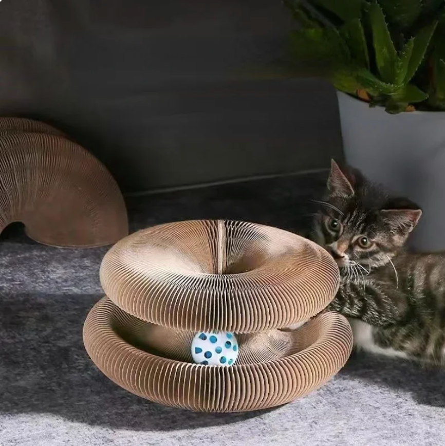 The Magic Cat Scratching Board by HappinessPaws™, providing a stylish and functional scratching solution for cats.