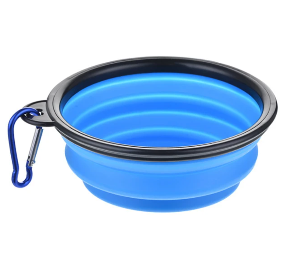 Blue Compact Collapsible Dog Bowl HappinessPaws™