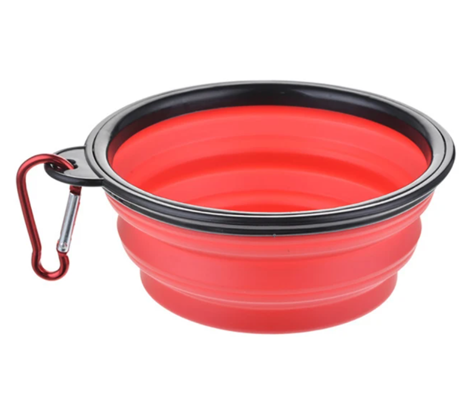 Red Compact Collapsible Dog Bowl HappinessPaws™