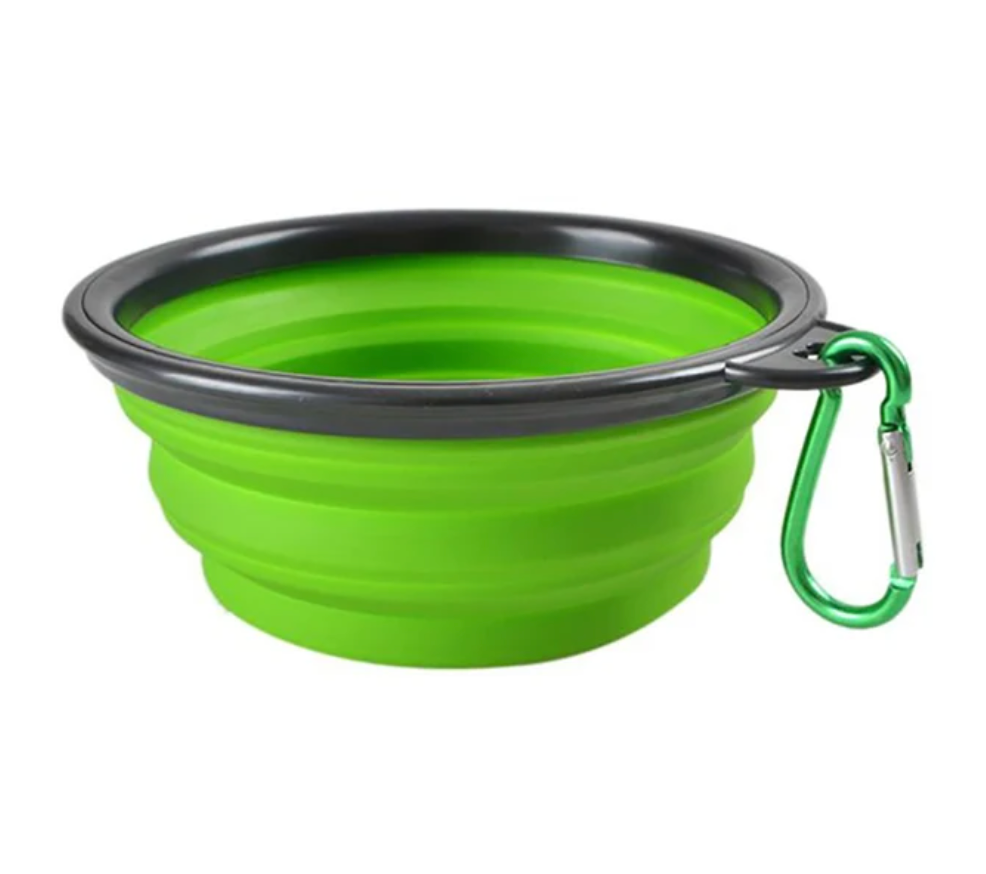 Green Compact Collapsible Dog Bowl HappinessPaws™