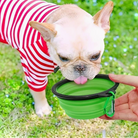 Keep your pet hydrated and happy on-the-go with the Compact Collapsible Dog Bowl by HappinessPaws™, designed for ease of use.