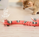 An interactive toy for cats: the Intelligent Snake Toy by HappinessPaws™, featuring lifelike movement and sounds