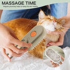 Cat enjoying a massage and grooming session with the HappinessPaws™ 3 in 1 Water Cat Brush, emphasizing regular grooming benefits.