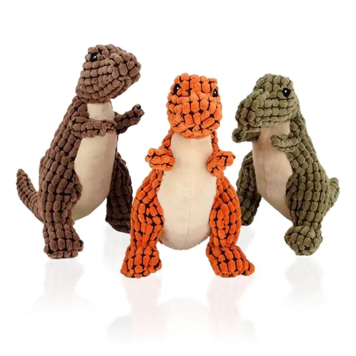 Vibrant Indestructible Dino Dog Toys: Bring color and excitement to your dog's playtime.