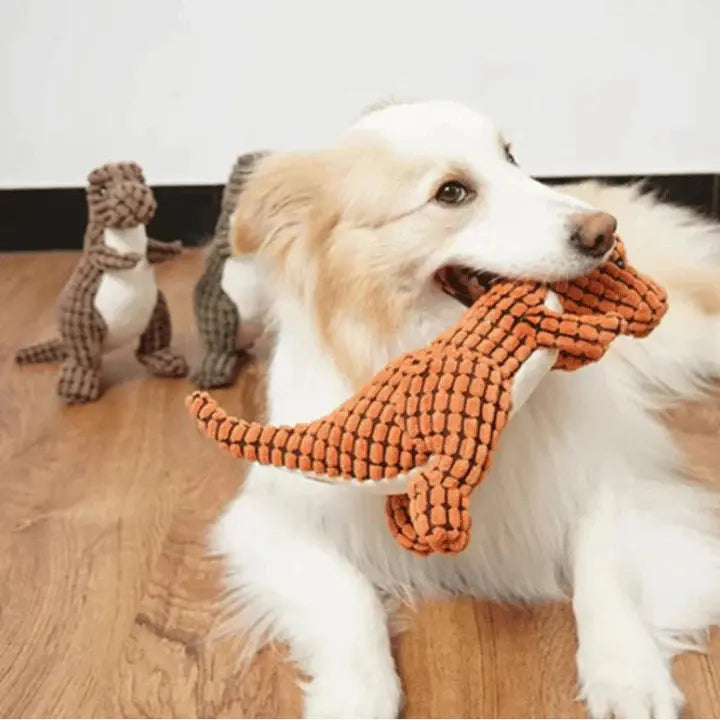 Indestructible Dino Dog Toys: Tough and durable toys designed to withstand heavy chewing.