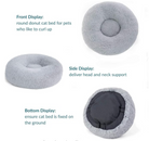 Light Grey Donut Cat Bed by HappinessPaws™ - Non-Slip Bottom for Stability on Any Surface