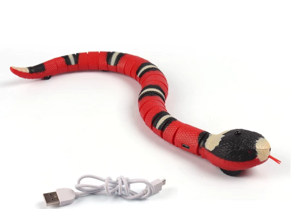 The HappinessPaws™ Intelligent Snake Toy for Cats, an innovative toy designed for mental and physical stimulation