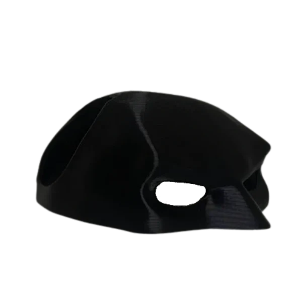 Side view of the Cat Batman Mask™ showing its sleek, comfortable fit for cats.