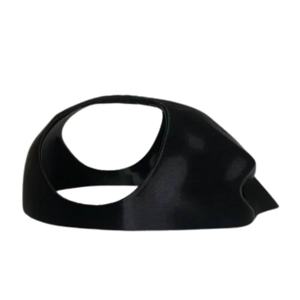 Top view of the Cat Batman Mask™, showcasing the snug fit around a cat's face.