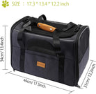 Cat Carrier by HappinessPaws™ with dimensions 17.3 x 13.4 x 12.2 inches