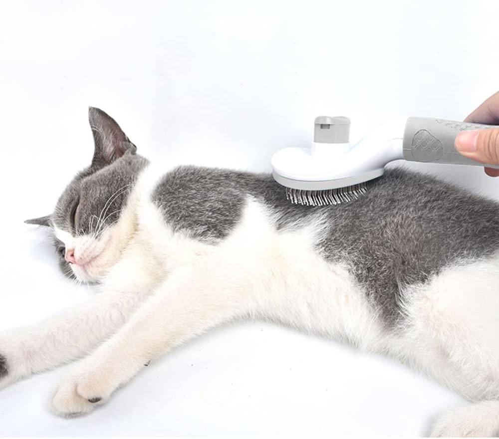 Keep Your Cat's Coat Smooth with the Self-Cleaning Brush by HappinessPaws™