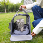 HappinessPaws™ Cat Carrier with durable 600D fabric, perfect for secure travel