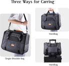 Multiple carrying options for HappinessPaws™ Cat Carrier: shoulder, hand, and travel-ready