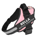 Personalised No Pull Dog Harness HappinessPaws™ - Pink