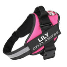 Personalised No Pull Dog Harness HappinessPaws™ - Hot Pink