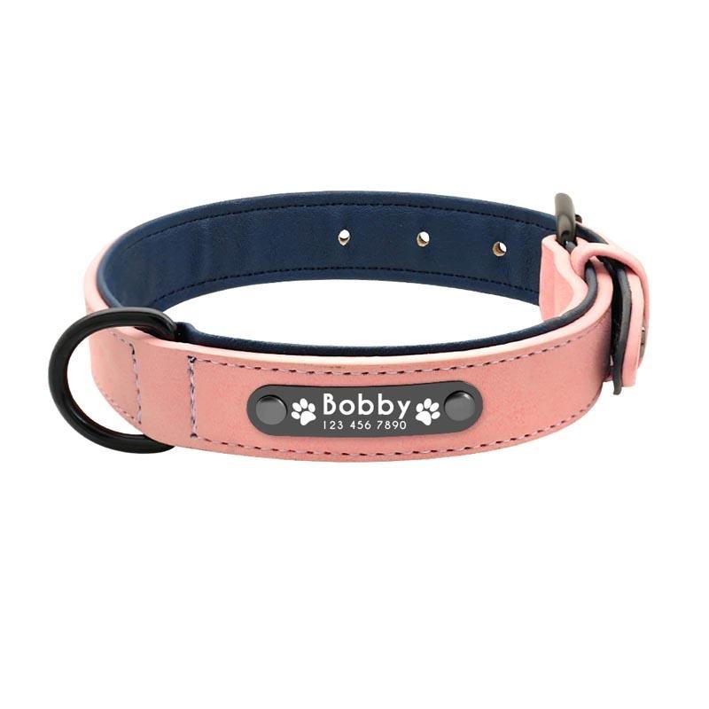 Pink Personalised Dog Collar HappinessPaws™