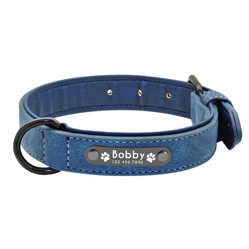 Blue Personalised Dog Collar HappinessPaws™