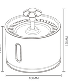 Automatic water dispenser filter components for pets, showcasing filtration layers