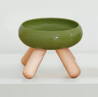 Green Gulo Ceramic Pet Bowl HappinessPaws™ Food
